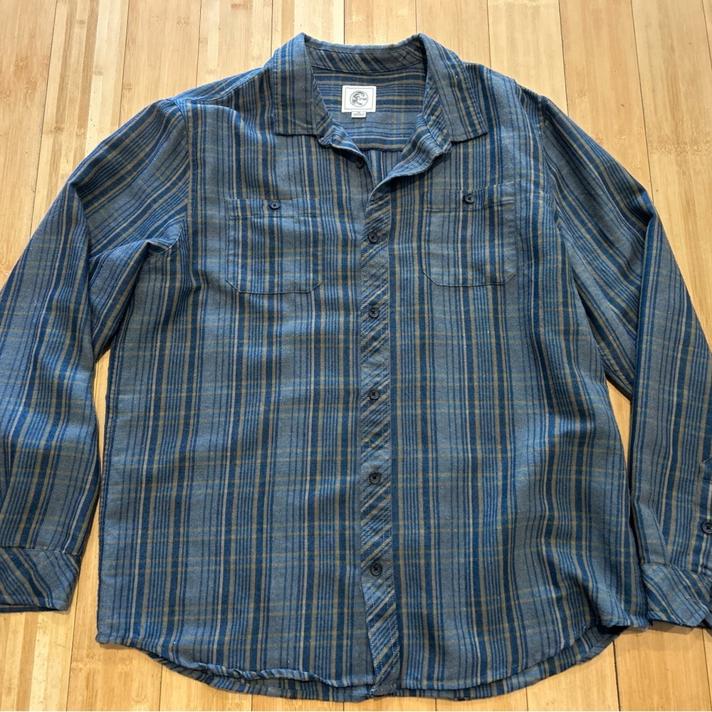 O'Neill Navy and Gray Striped Men's Shirt